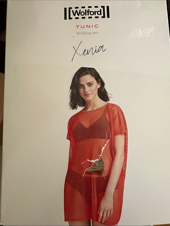 Wolford Other - Wolford Orange Xenia Sheer Net Tunic Coverup